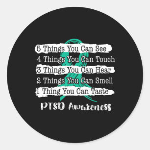 Grounding Technique Mental Health - Anxiety Ptsd A Classic Round Sticker