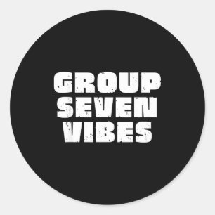Group 7 Seven Vibes Elite Members  Classic Round Sticker