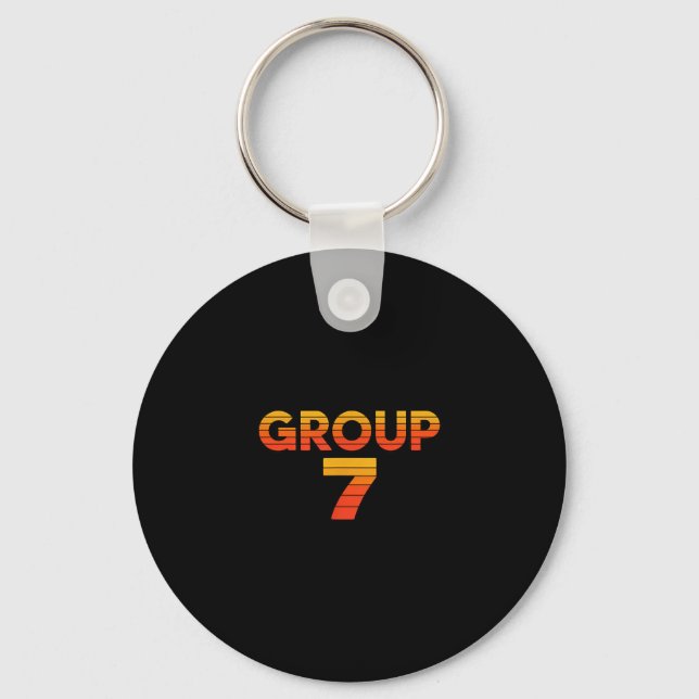 Group 7 teacher proud funny school squad halloween key ring (Front)