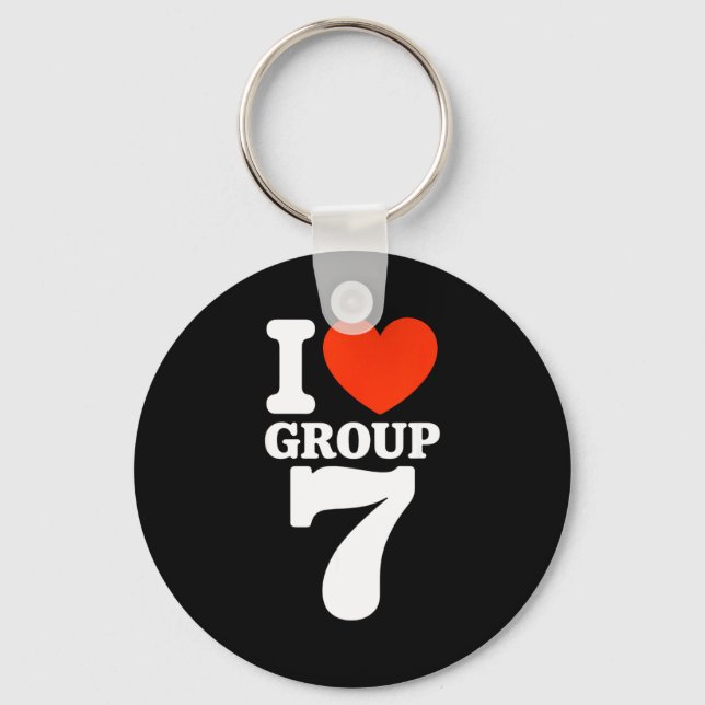 Group 7 Viral Trend I Love Group 7 Sarcastic G7 Me Key Ring (Front)