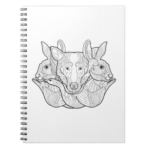 Group Animal Doodle Notebook