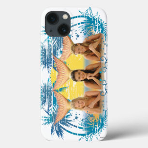 Group Blue Palm Tree Graphic iPhone 13 Case