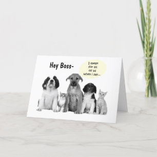 GROUP BOSS'S BIRTHDAY HUMOR" CARD