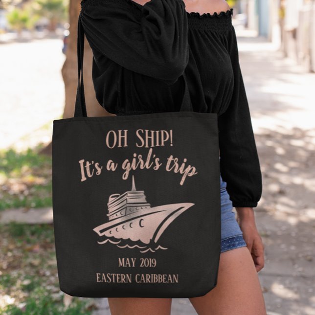 Group Cruise Trip Rose Gold Pretty Girl's Tote Bag (Creator Uploaded)