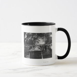 Group Eating Large Pieces of Watermelon Mug