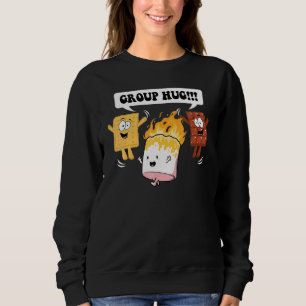 Group Hug Camping Campfire Chocolate Marshmallow S Sweatshirt
