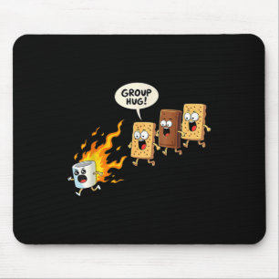 Group Hug Marshmallow Campfire Smores Funny Campin Mouse Pad