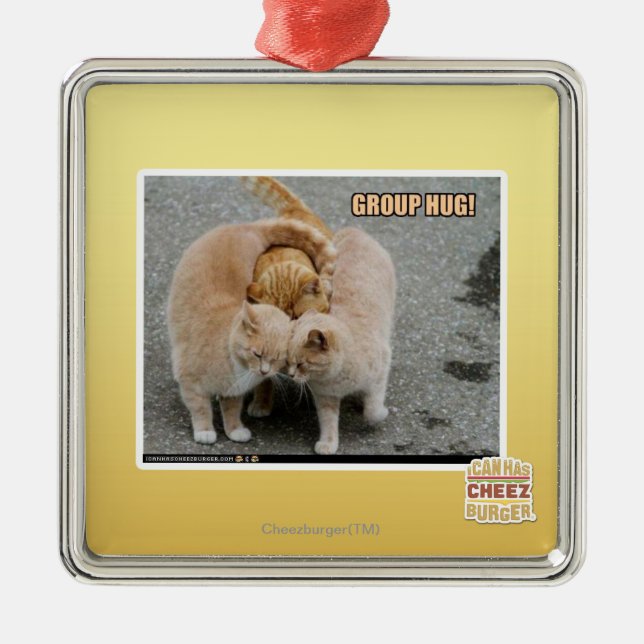 group hug metal ornament (Front)