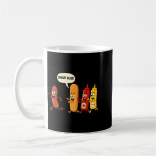 Group Hug Sausage Bun Chup Mustard Funny Hotdog Coffee Mug