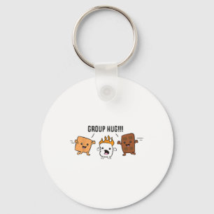 Group Hug S'mores Campfire Marshmallow Chocolate S Key Ring