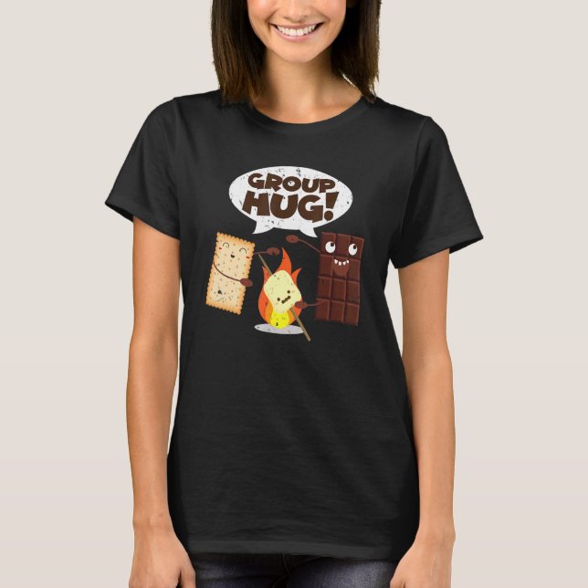 Group Hug Smores Chocolate Marshmallow T-Shirt (Front)