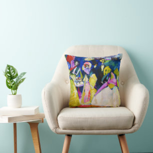 Group in Crinolines by Wassily Kandinsky Cushion