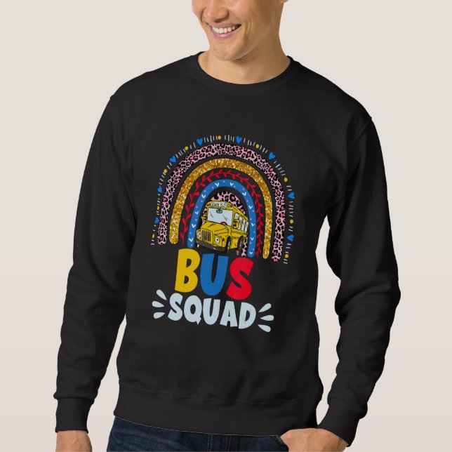 Group Matching Bus Squad Back To School For Driver Sweatshirt (Front)