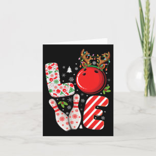 Group Matching Xmas Bowling Ll And Pins Christmas  Card