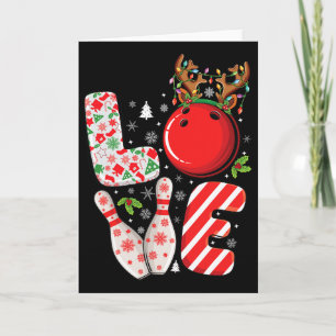 Group Matching Xmas Bowling Ll And Pins Christmas Card