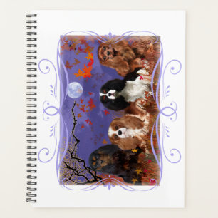 Group of 4 King Charles Cavalier Spaniels Planner