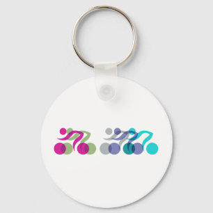 Group of Bikers Key Ring