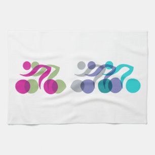 Group of Bikers Tea Towel