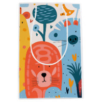 Group of colourful imaginary animals