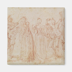 Group of Comic and Tragic Actors Magnet