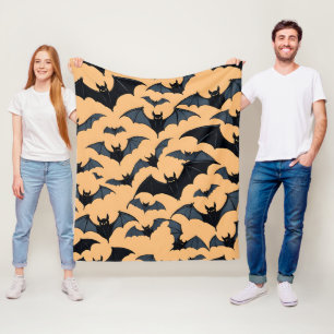 Group of cute bats fleece blanket