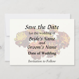 Group of Different Kinds of Marigolds Save The Date
