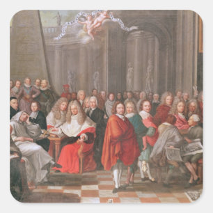 Group of Distinguished Gentlemen Born Abbeville Square Sticker