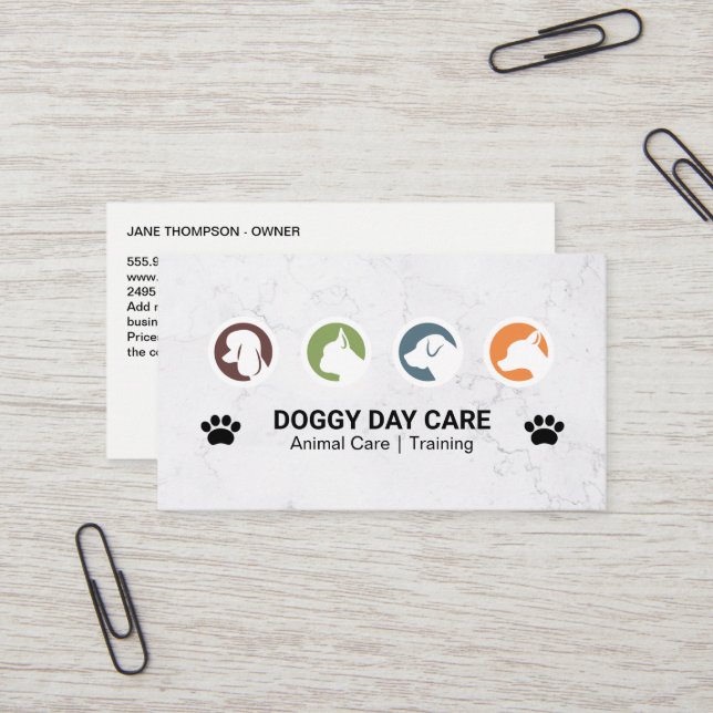 Group of Dogs  Business Card (Front/Back In Situ)