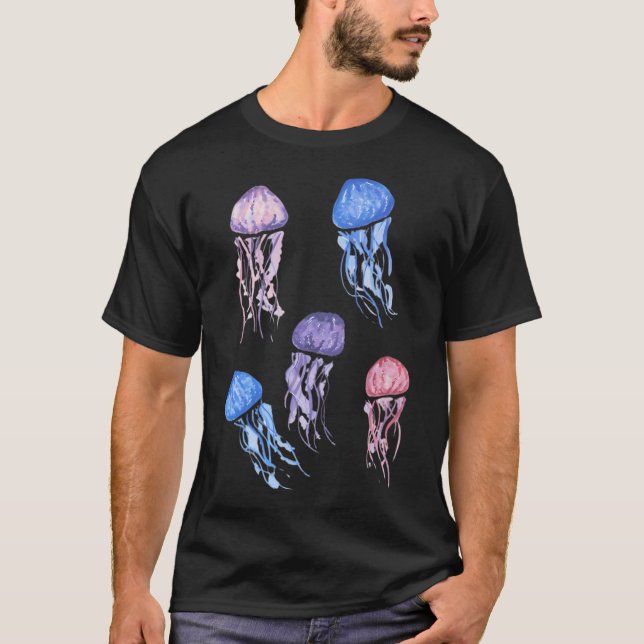 Group of Five Jelly Fish T-Shirt (Front)