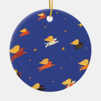 group of flying dogs Ornament
