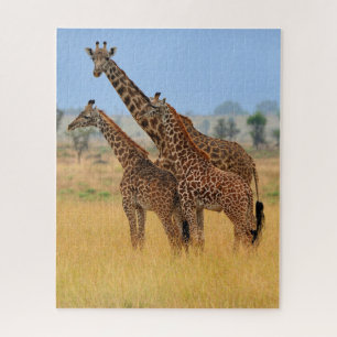 Group of Giraffes in Serengeti National Park Jigsaw Puzzle