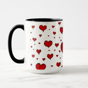 Group of Hearts Ceramic Mug