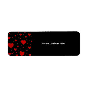 Group of Hearts Return Address Label