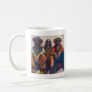 Group of Hippie Men Coffee Mug