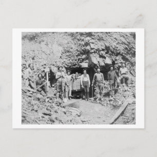 Group of Men outside of a Mine Photograph Postcard