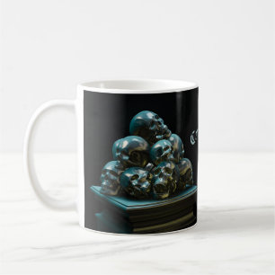 Group of metallic skulls. Carpe Deim Coffee Mug