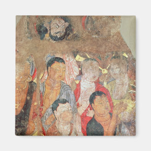 Group of monks and Buddha Magnet