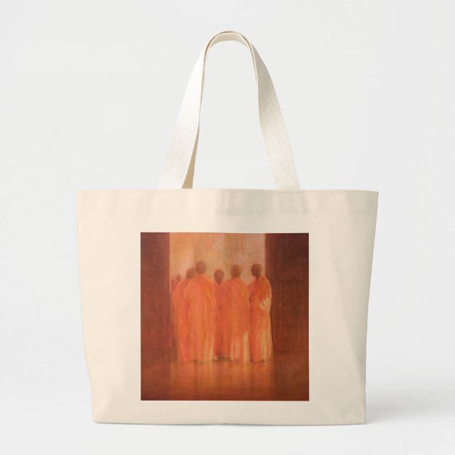 Group of Monks Vietnam Large Tote Bag (Front)