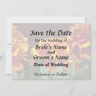 Group of Orange Marigolds With Yellow Tips Save The Date