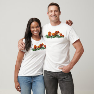 Group of Orange Marigolds With Yellow Tips T-Shirt