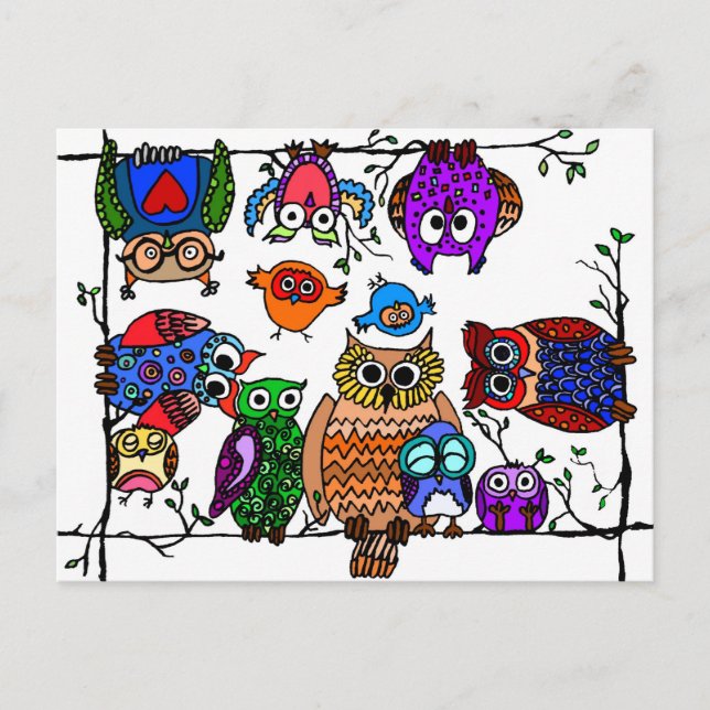 Group of Owls Postcard (Front)