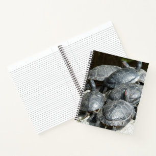 Group of Pond Turtles Photo Notebook