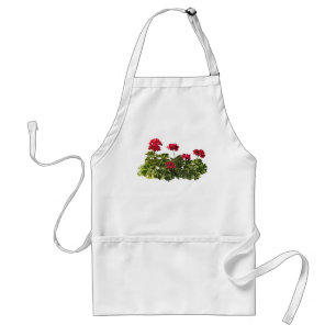 Group of Red Geraniums Standard Apron