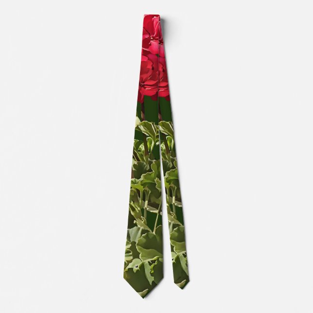 Group of Red Geraniums Tie (Front)