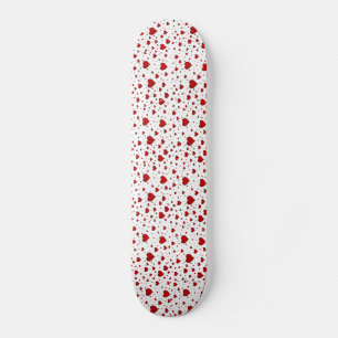 Group of Red Hearts Skateboard Deck