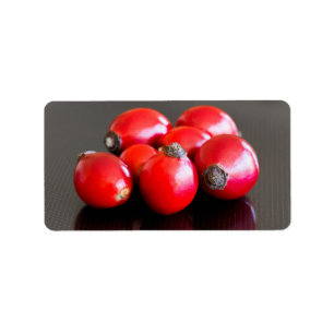 Group of ripe briar berries label