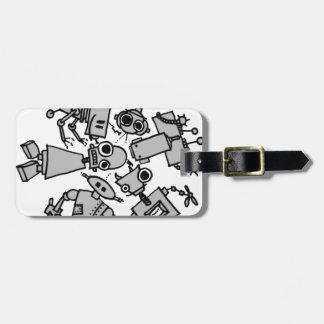 Group of robots luggage tag