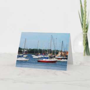 Group of Sailboats Newport RI Card
