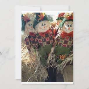 GROUP OF SCARECROWS PARTY INVITATION