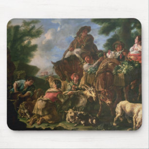Group of shepherds with a horse mouse pad